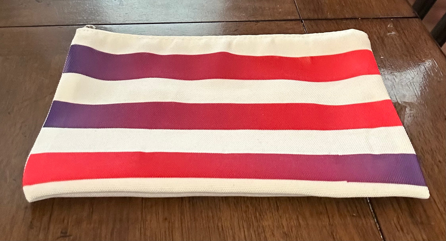 Fuzzy Glam Cosmetic Bag (double-sided)