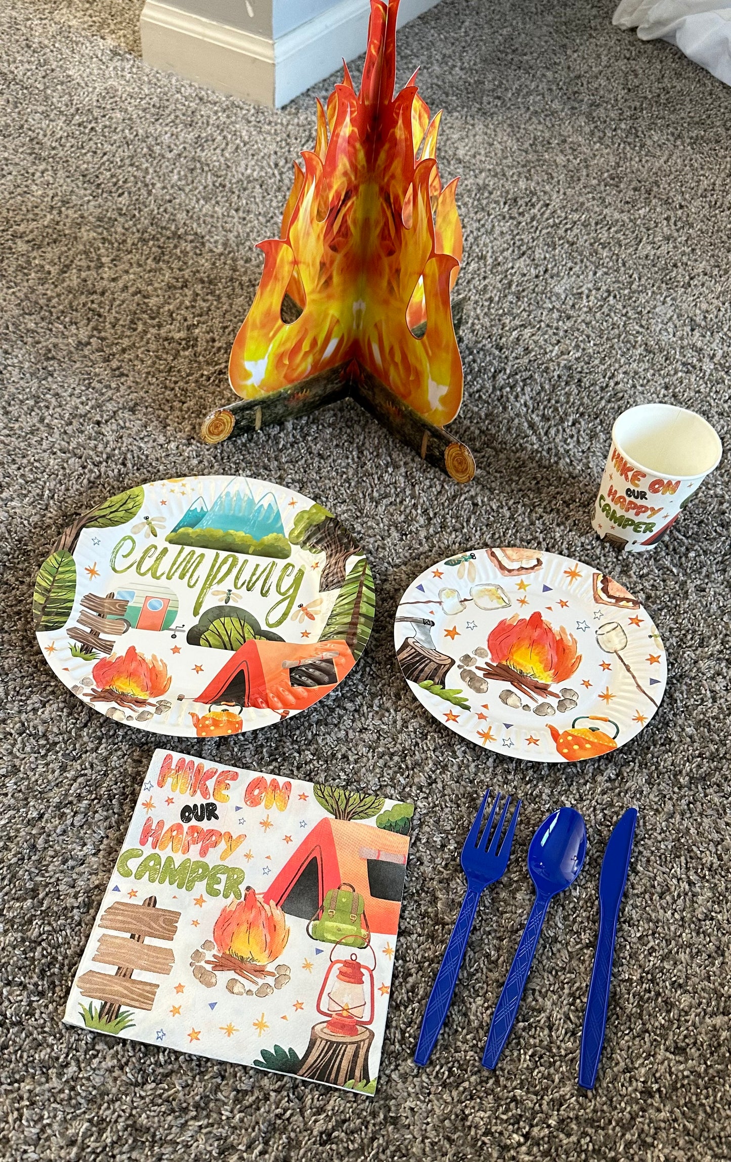 Happy Camper Indoor Campout Birthday Party Bundle - 8 Guests