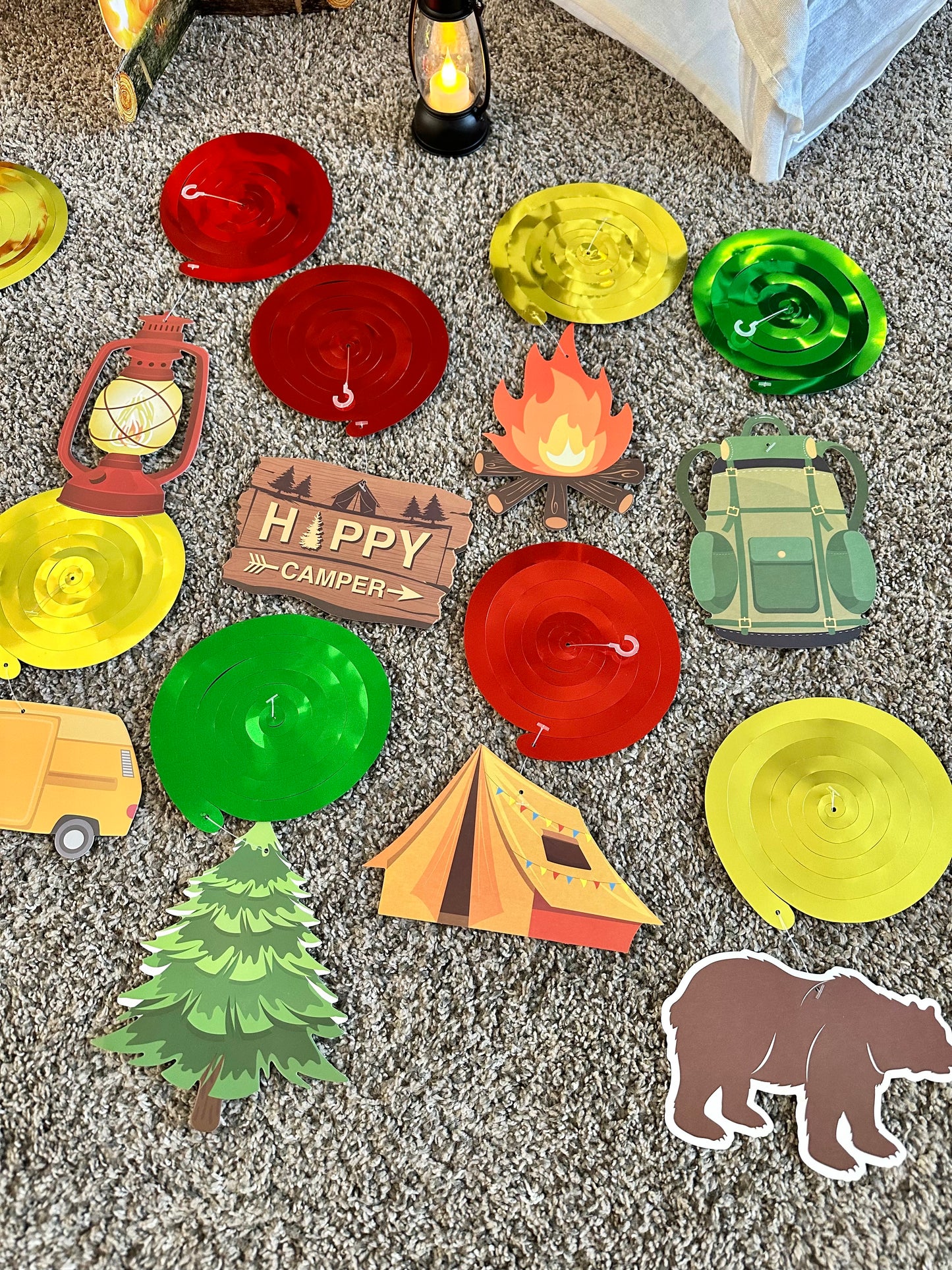Happy Camper Indoor Campout Birthday Party Bundle - 8 Guests