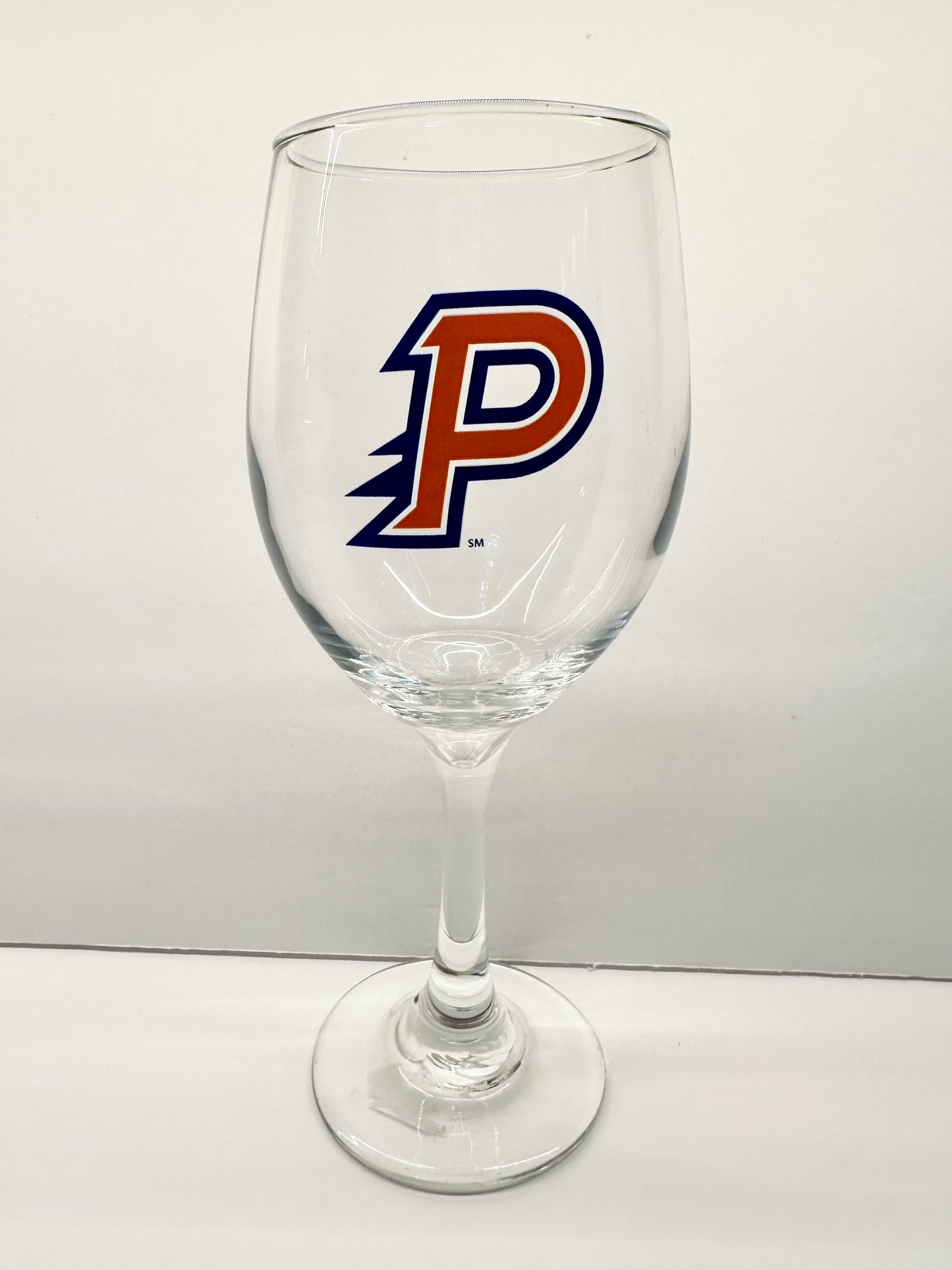 Orange Pioneer P Wine Glass