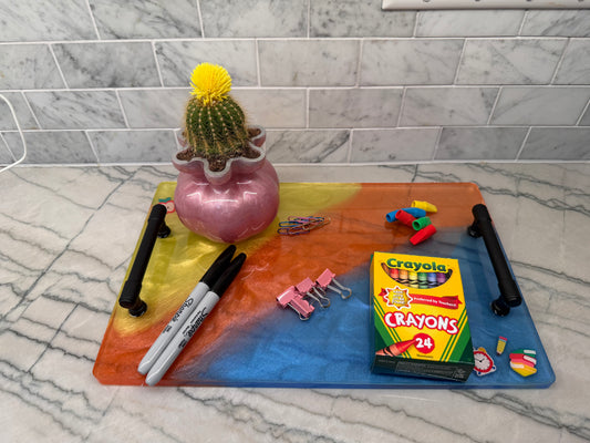 Primary Colors Tray with Handles