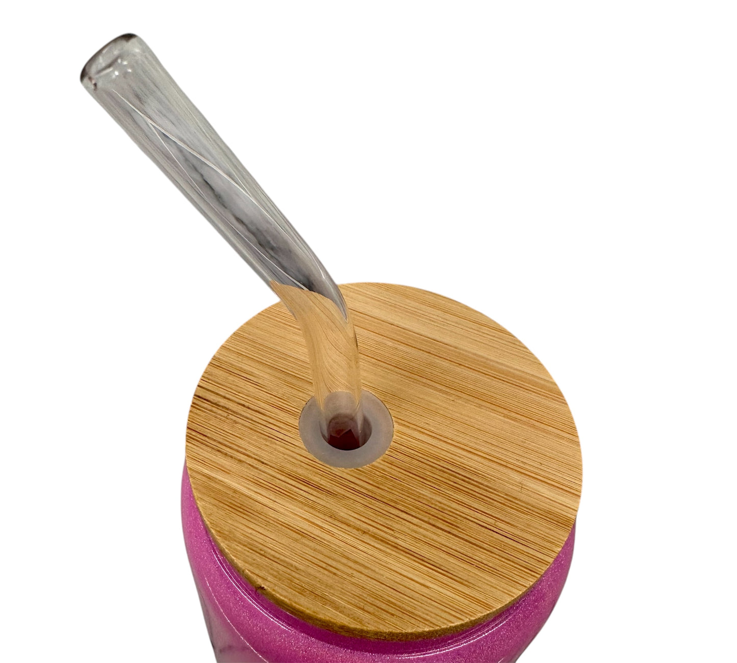 Two-Toned Glitter Ombre Tumbler - INITIAL - Purple & Green