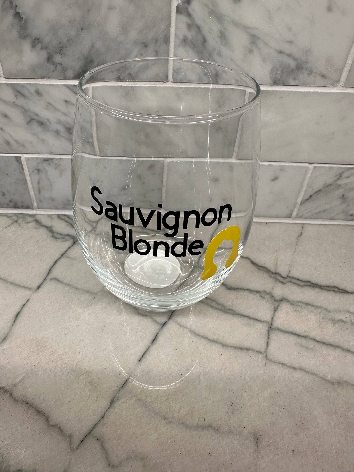 Sauvignon Blonde Stemless Wine Glass
