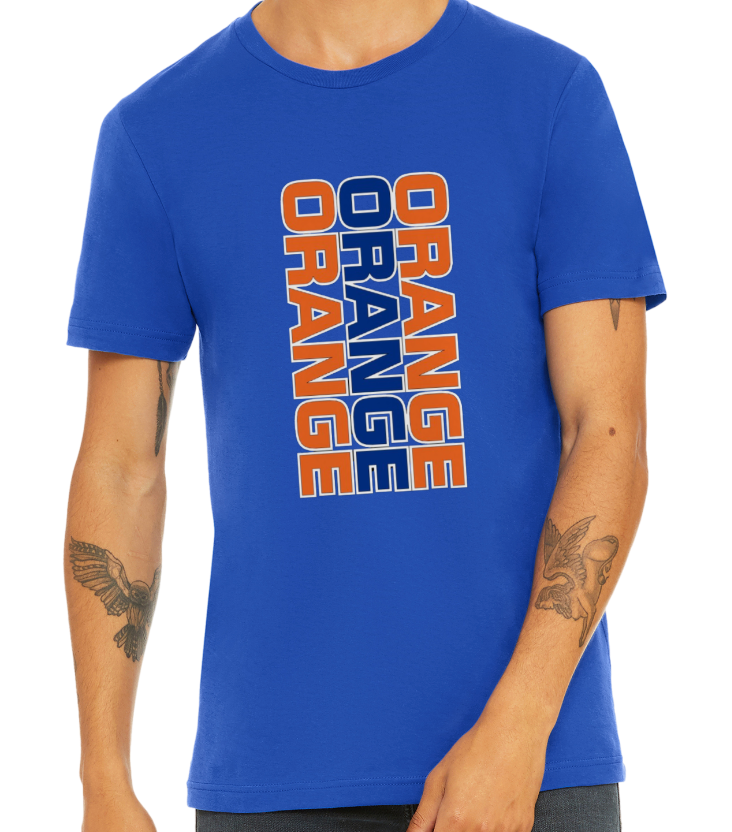 Orange Vertical Stack T-shirt
