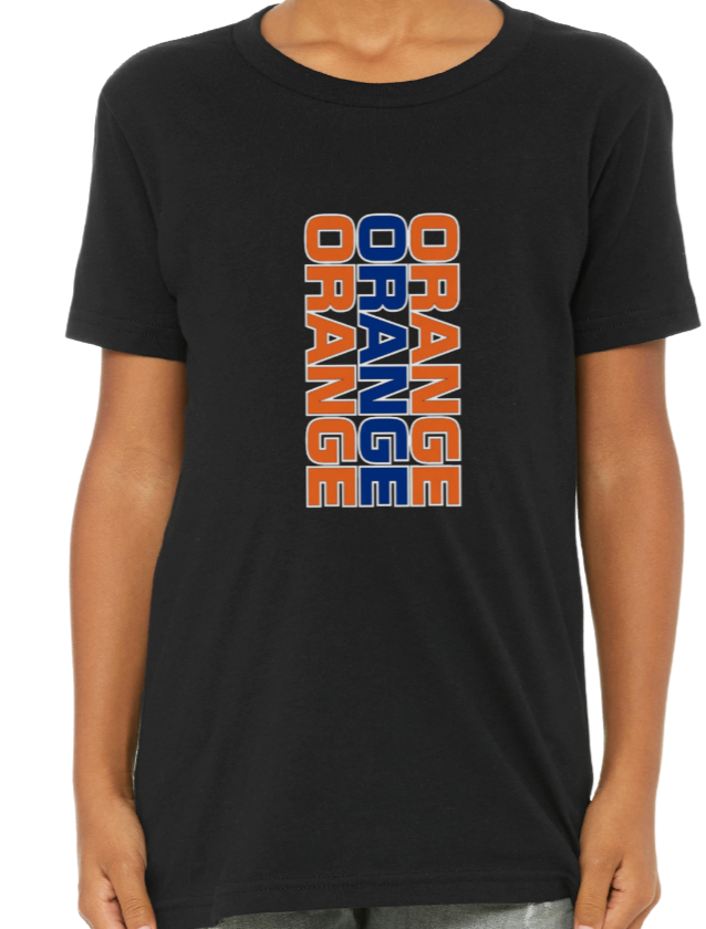 Orange Vertical Stack t-shirt - YOUTH