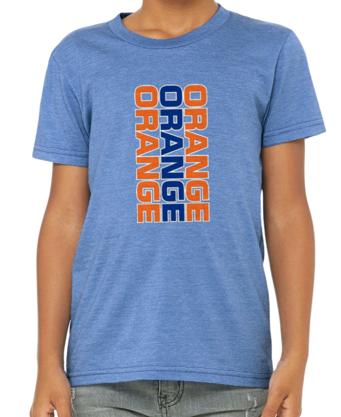 Orange Vertical Stack t-shirt - YOUTH