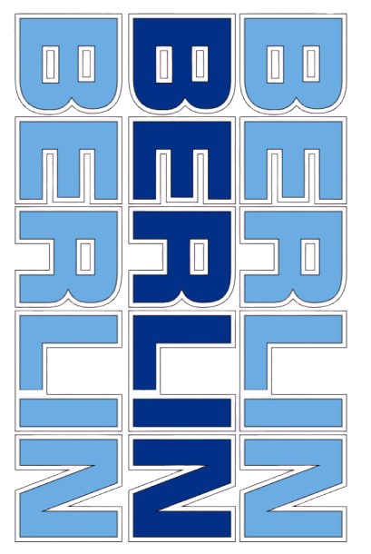 Berlin Vertical Stack T-shirt - ADULT