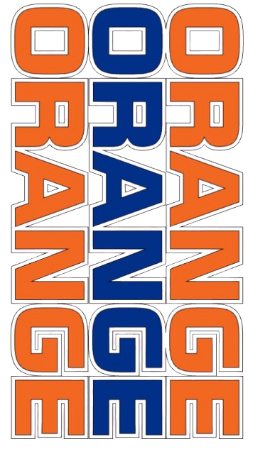 Orange Vertical Stack T-shirt