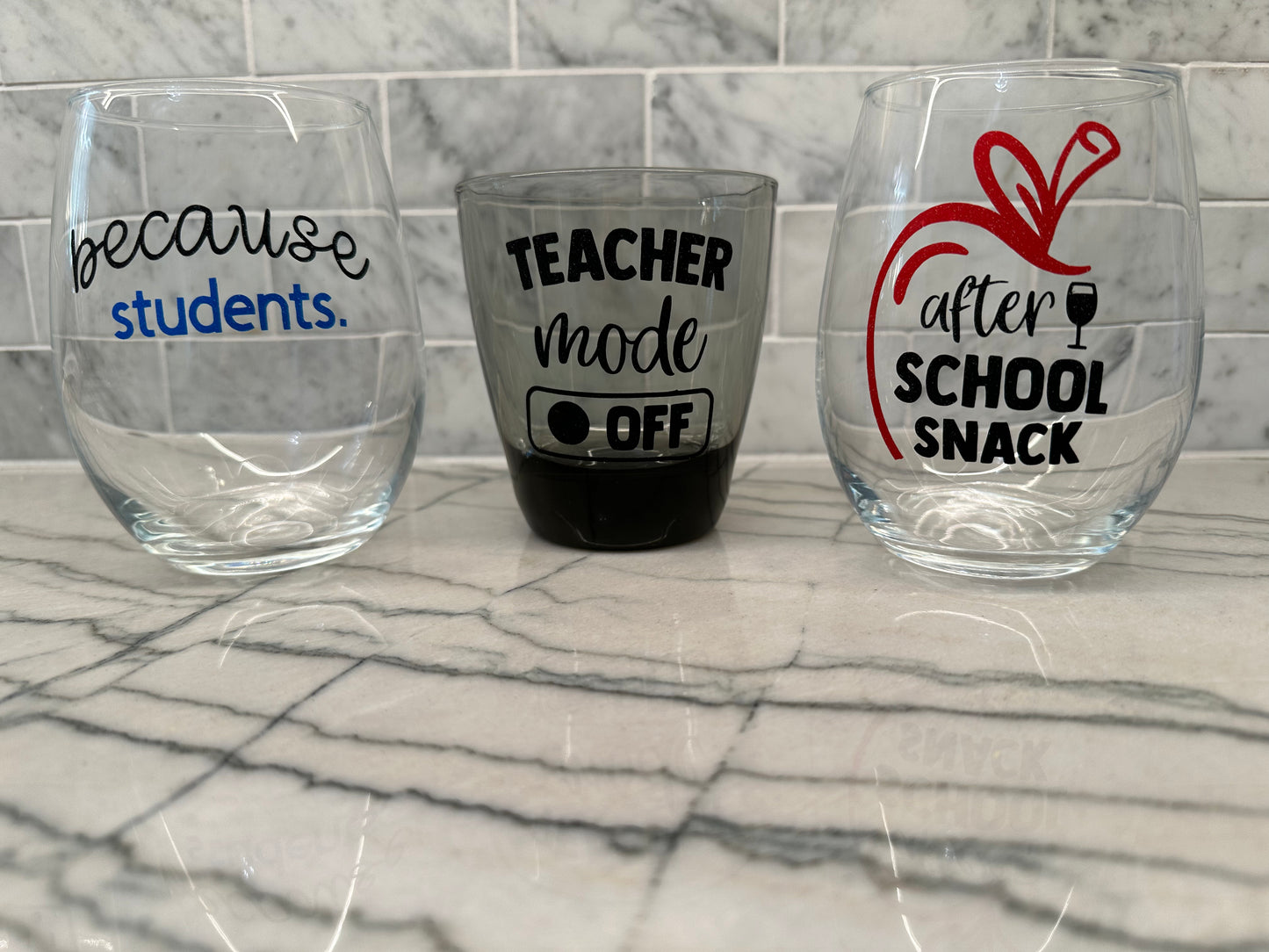 After School Snack Stemless Wine Glass