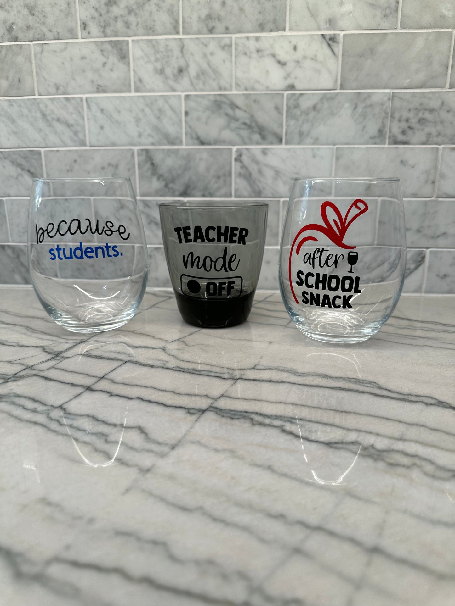 After School Snack Stemless Wine Glass