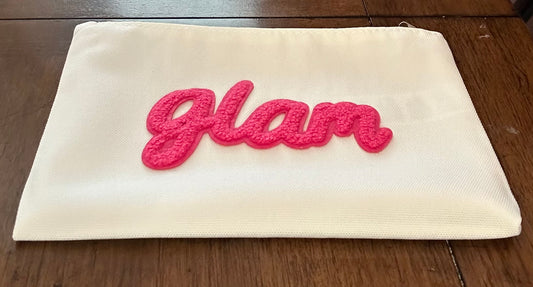 Fuzzy Glam Cosmetic Bag (double-sided)