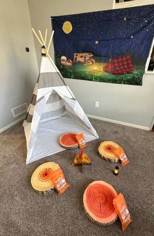 Happy Camper Indoor Campout Birthday Party Bundle - 8 Guests