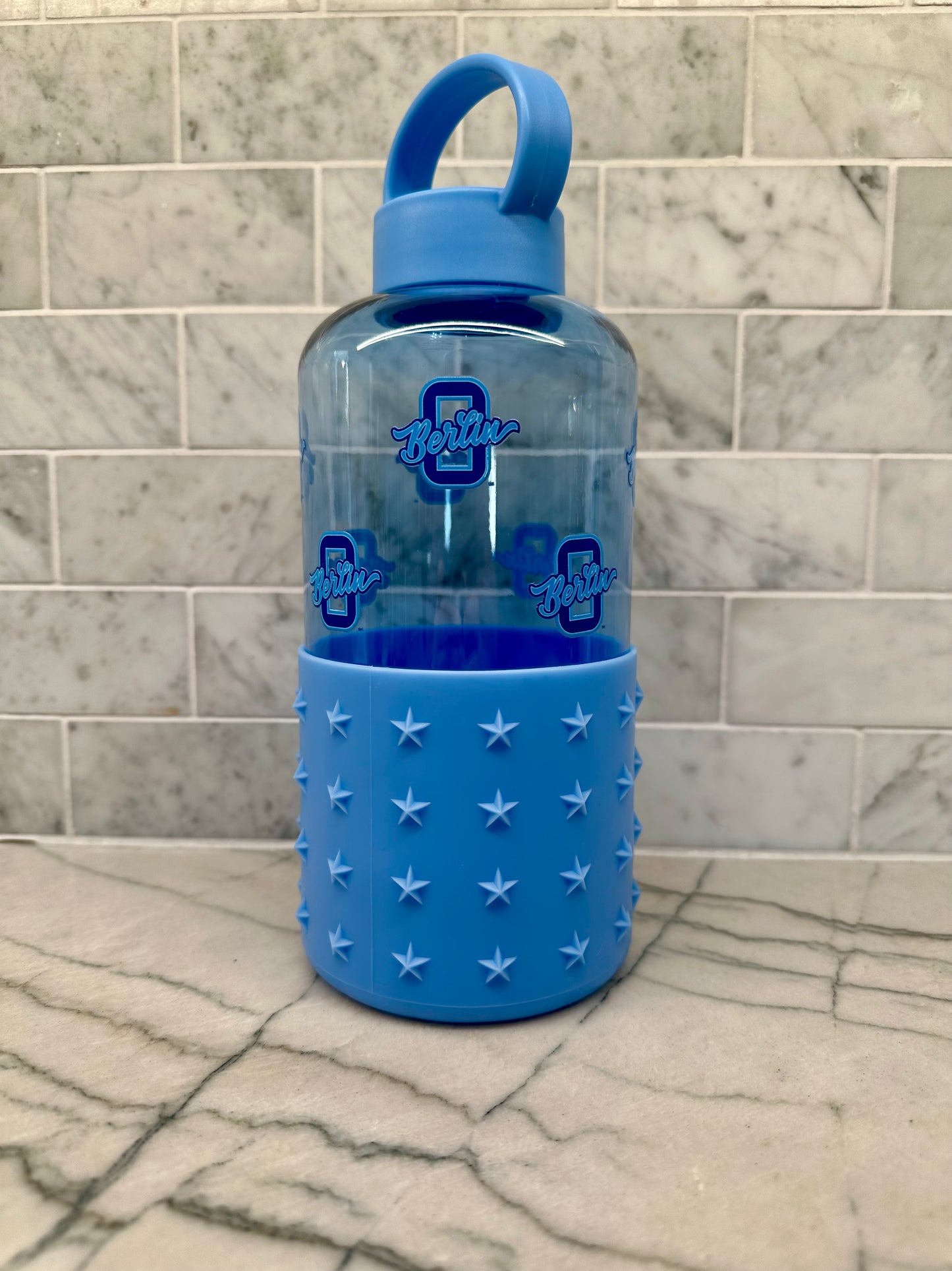 Berlin Blue Water Bottle with Screw Cap