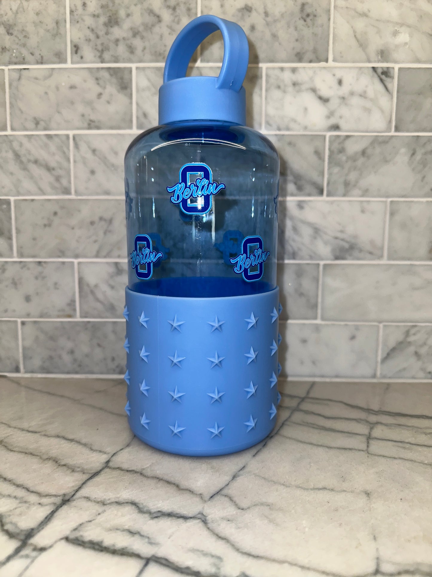 Berlin Blue Water Bottle with Screw Cap