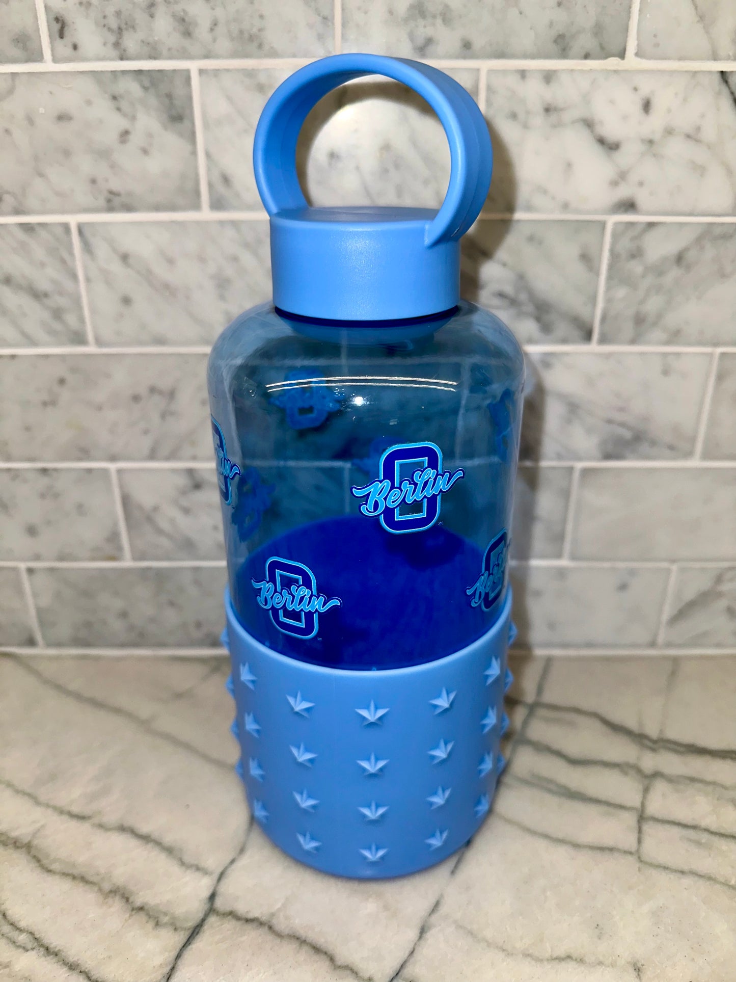 Berlin Blue Water Bottle with Screw Cap