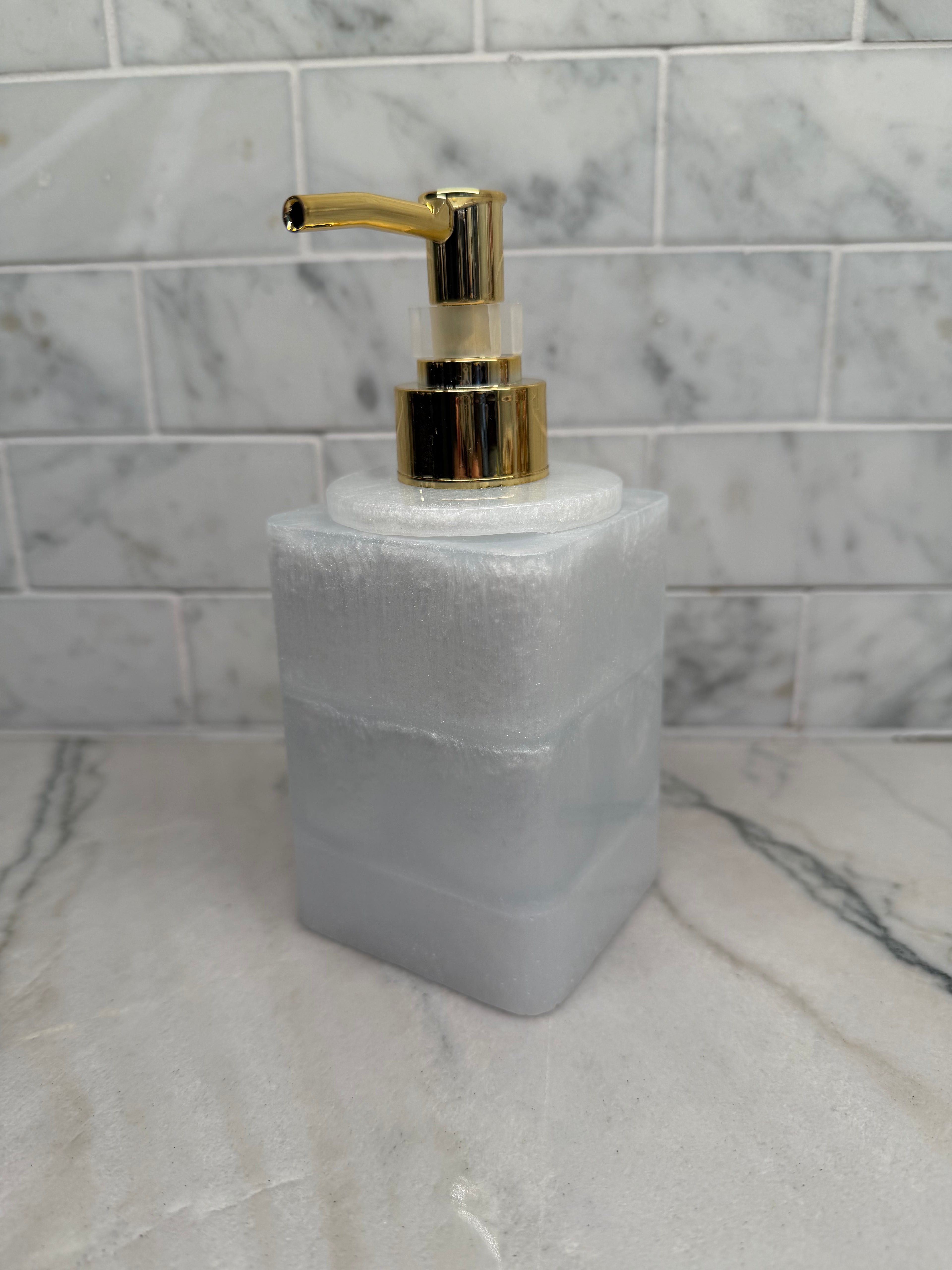 Pearlescent White Soap Dispenser