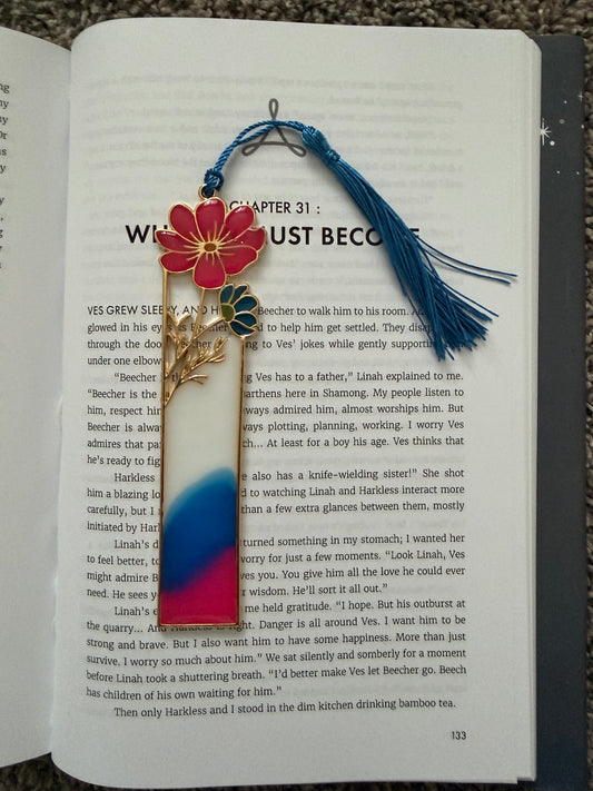Gold Floral Stained Glass Bookmarks