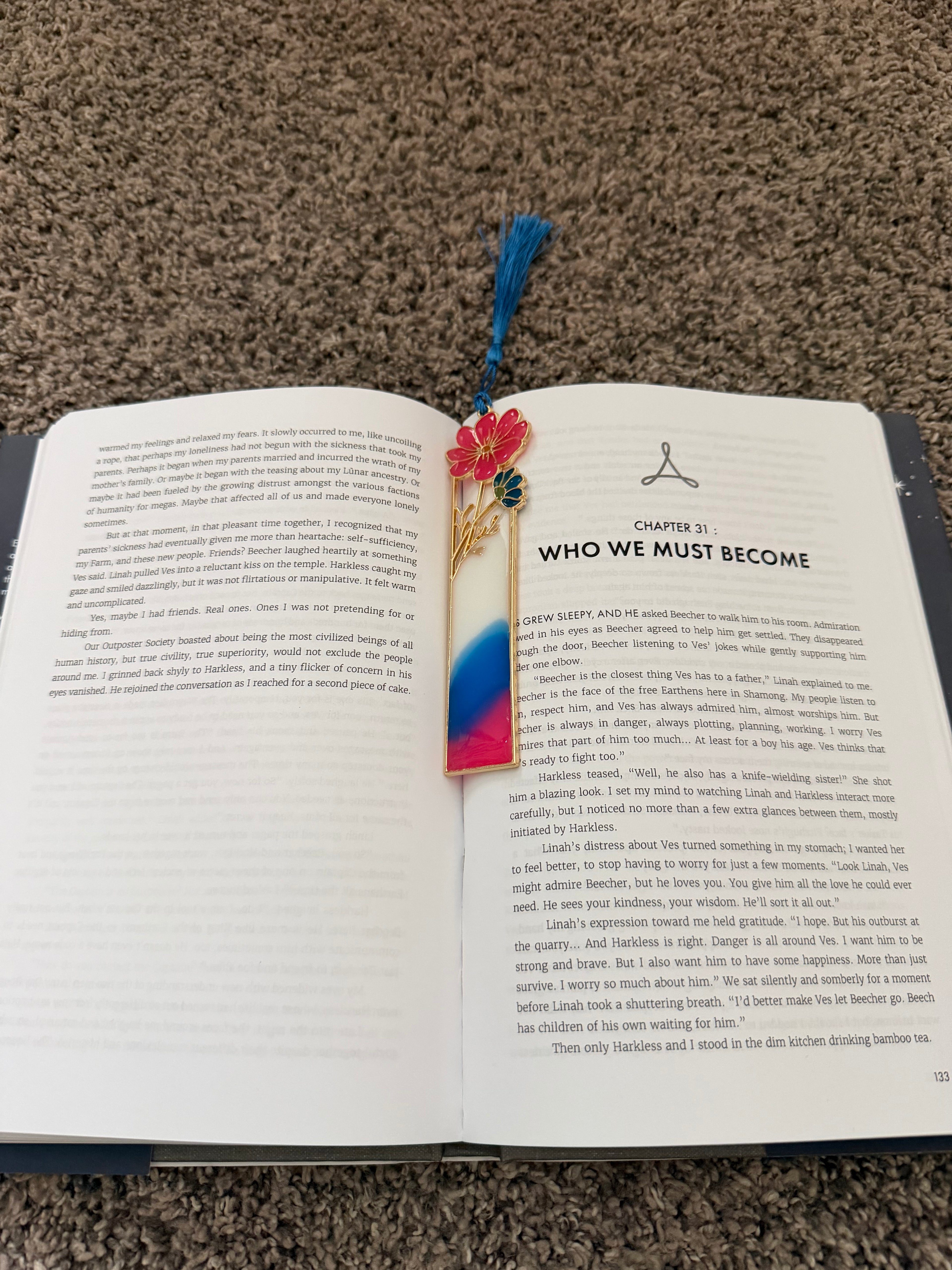 Gold Floral Stained Glass Bookmarks