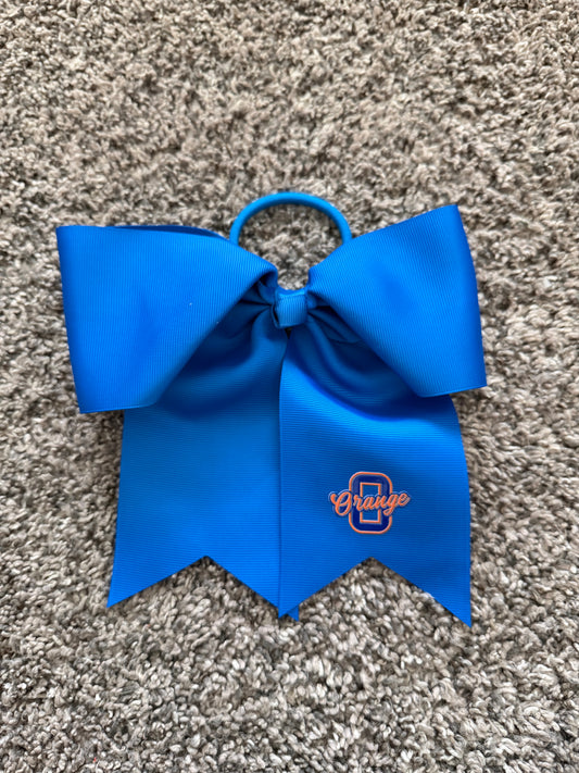 Olentangy Schools Logo'd Blue Hairbow