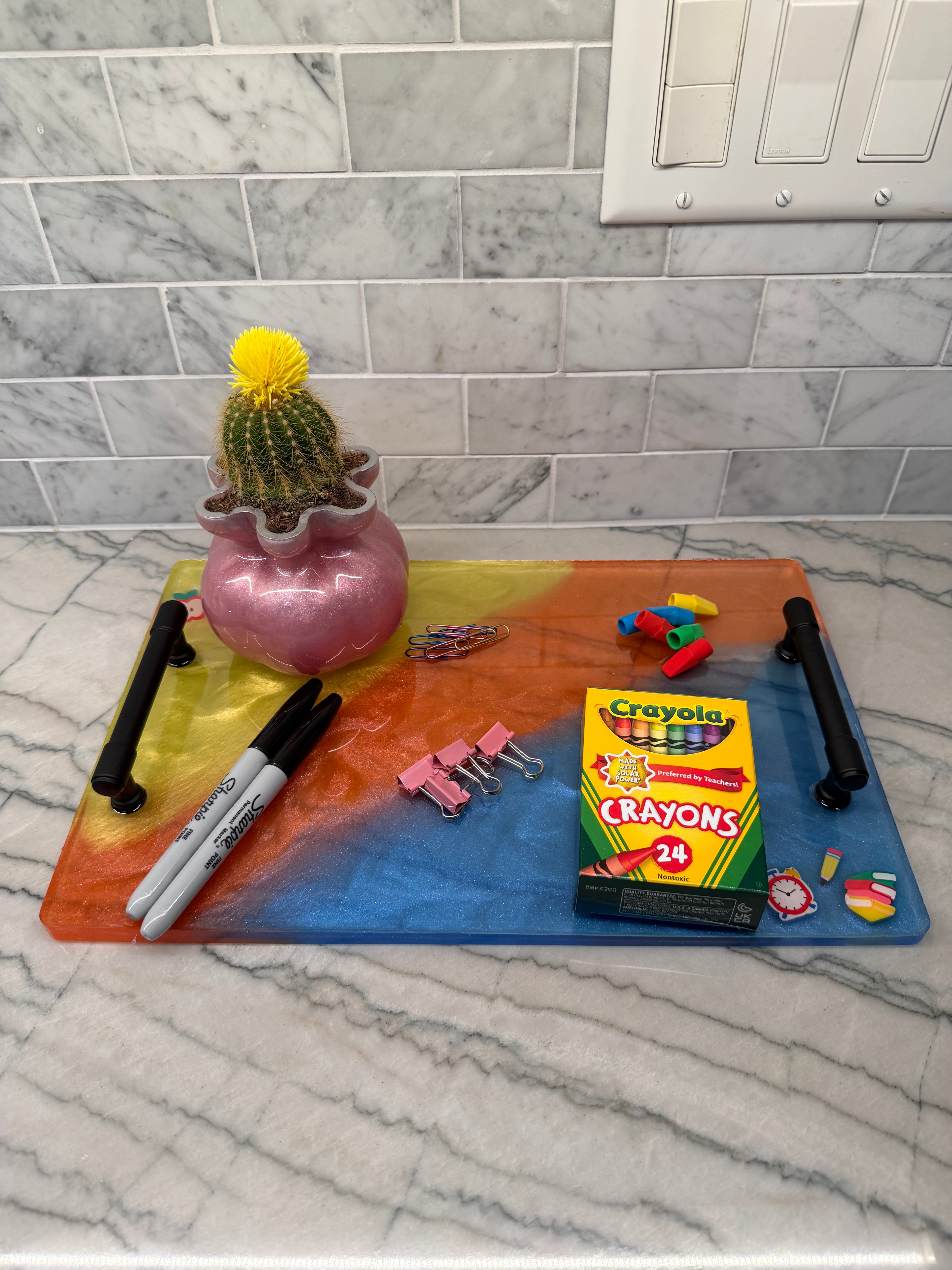 Primary Colors Tray with Handles