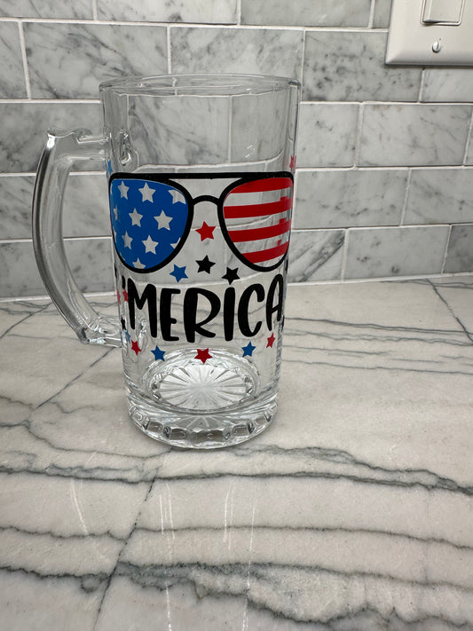 'MERICA Sunglasses Beer Mug