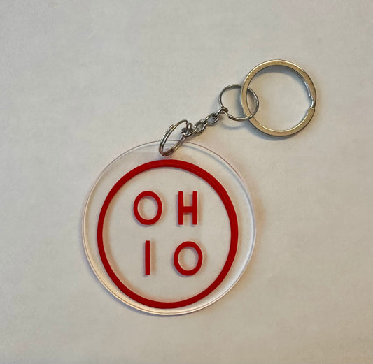 Ohio Stacked Keychain