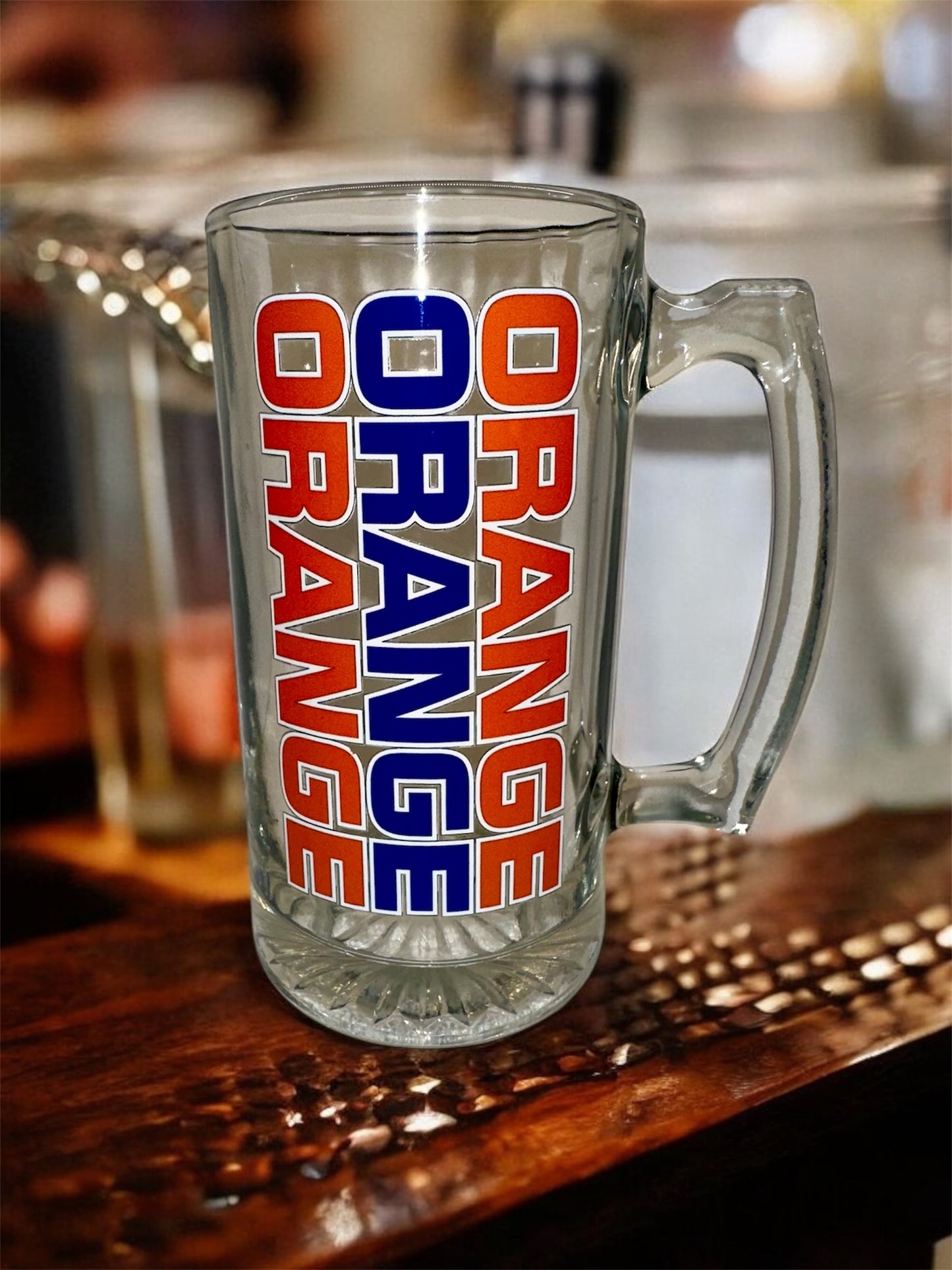 Orange Stack Beer Mug