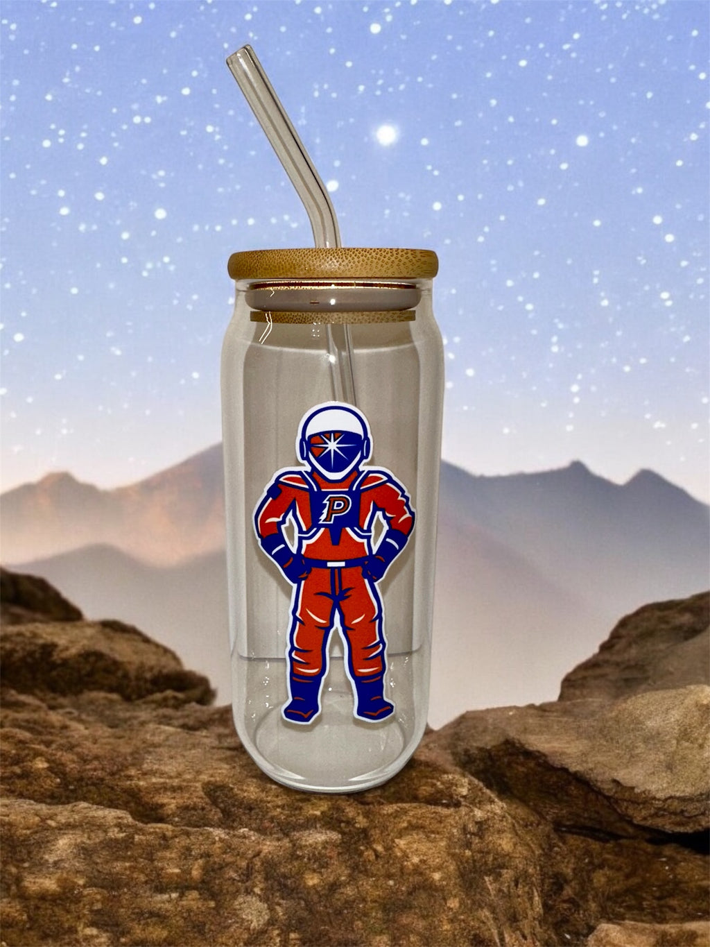 Olentangy Orange Space Pioneer Glass Tumbler