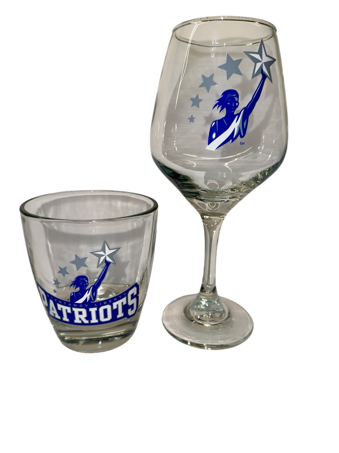 Olentangy Liberty Mascot Wine Glass