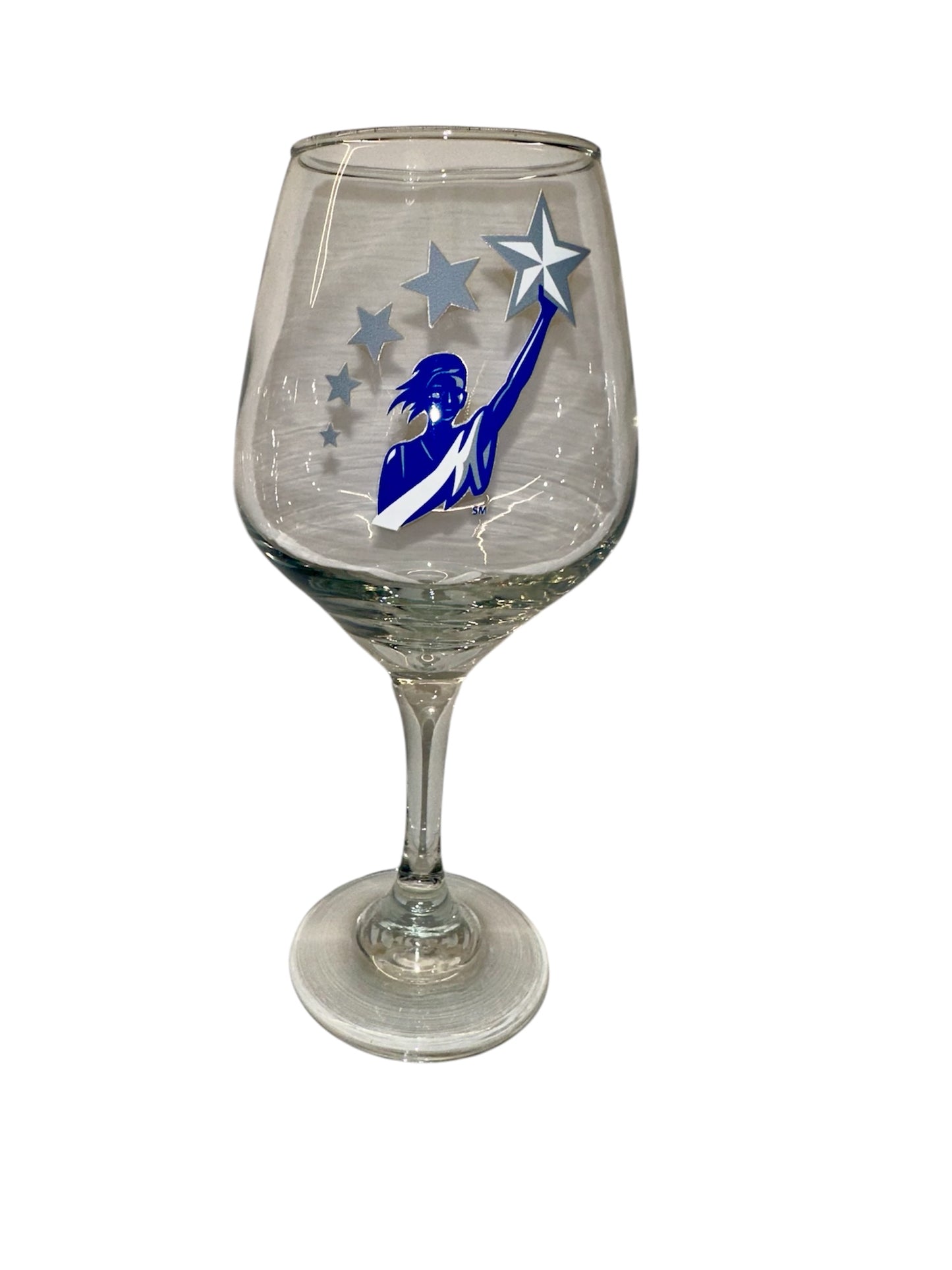 Olentangy Liberty Mascot Wine Glass