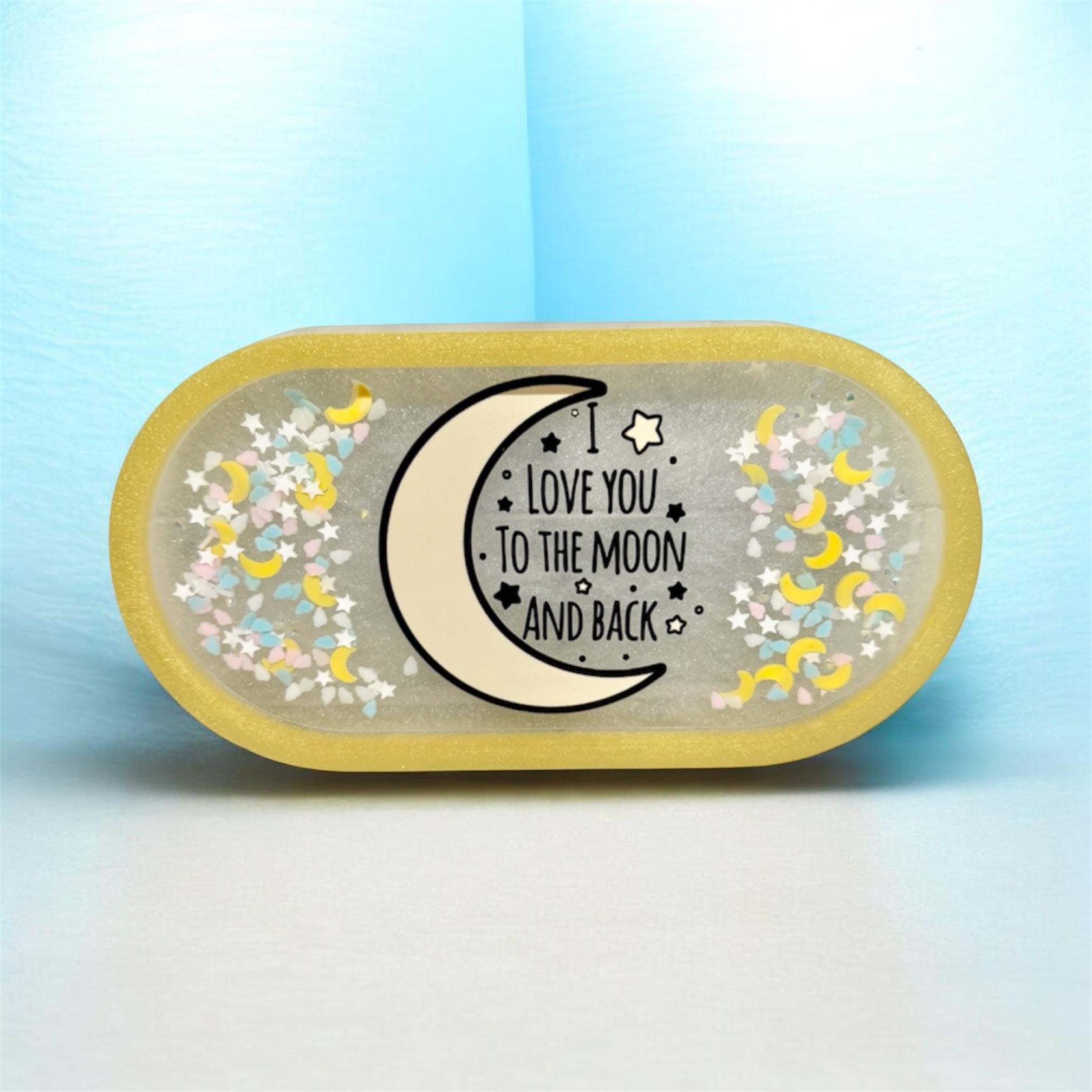 Love You to the Moon and Back Oval Tray