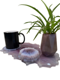 Amethyst Geode Tray & 4 Coasters