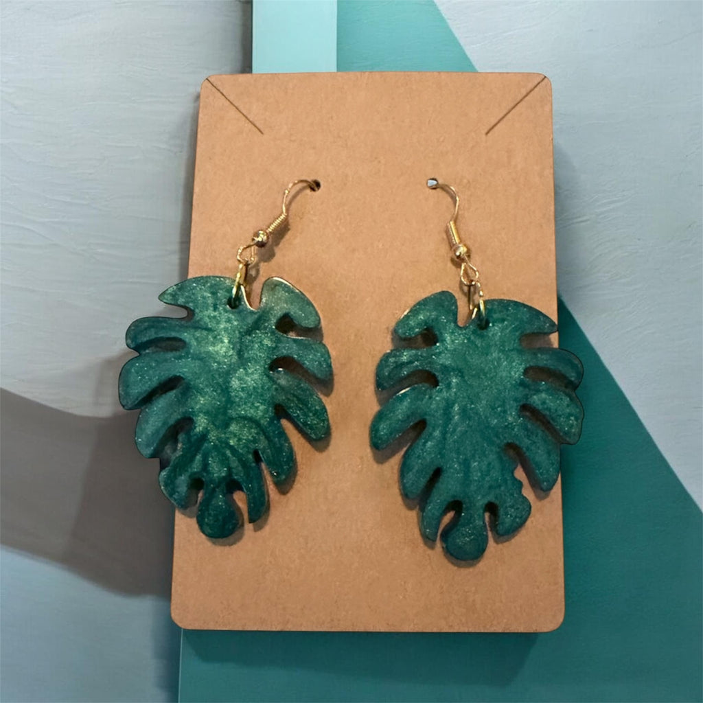 Monstera Leaf Earrings