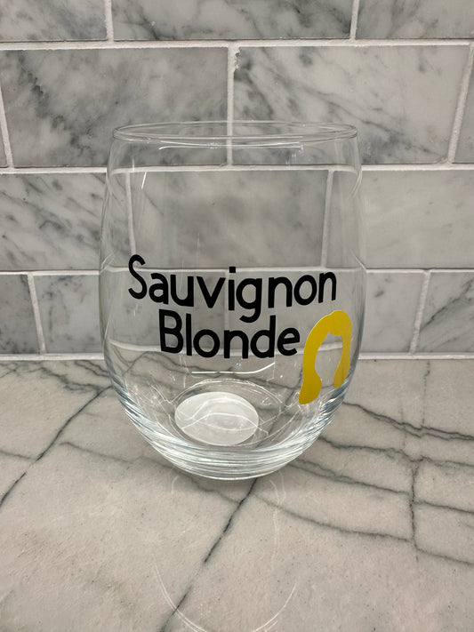 Sauvignon Blonde Stemless Wine Glass