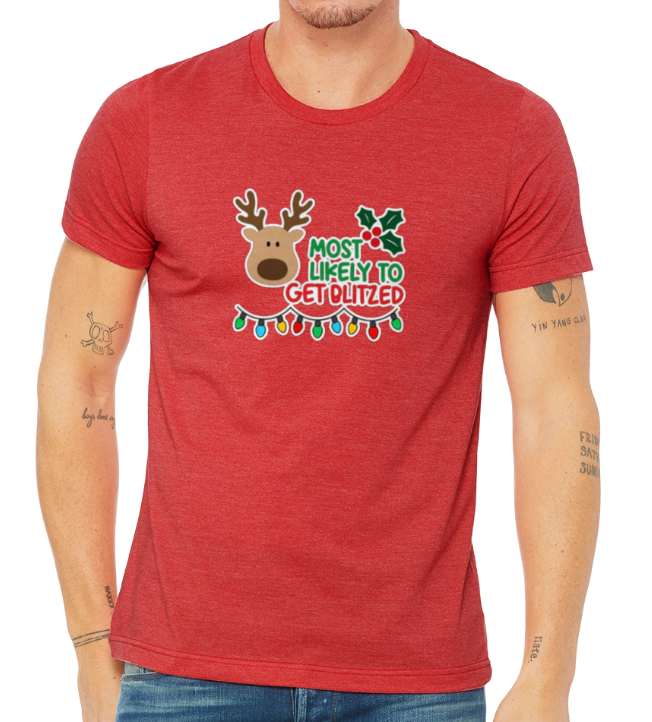 Most Likely to Christmas Shirts - Matching Family - MULTIPLE OPTIONS - ADULT RED