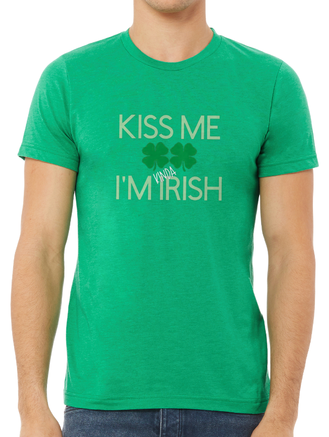 Kiss Me I'm *kinda* Irish St. Patrick's Day t-shirt