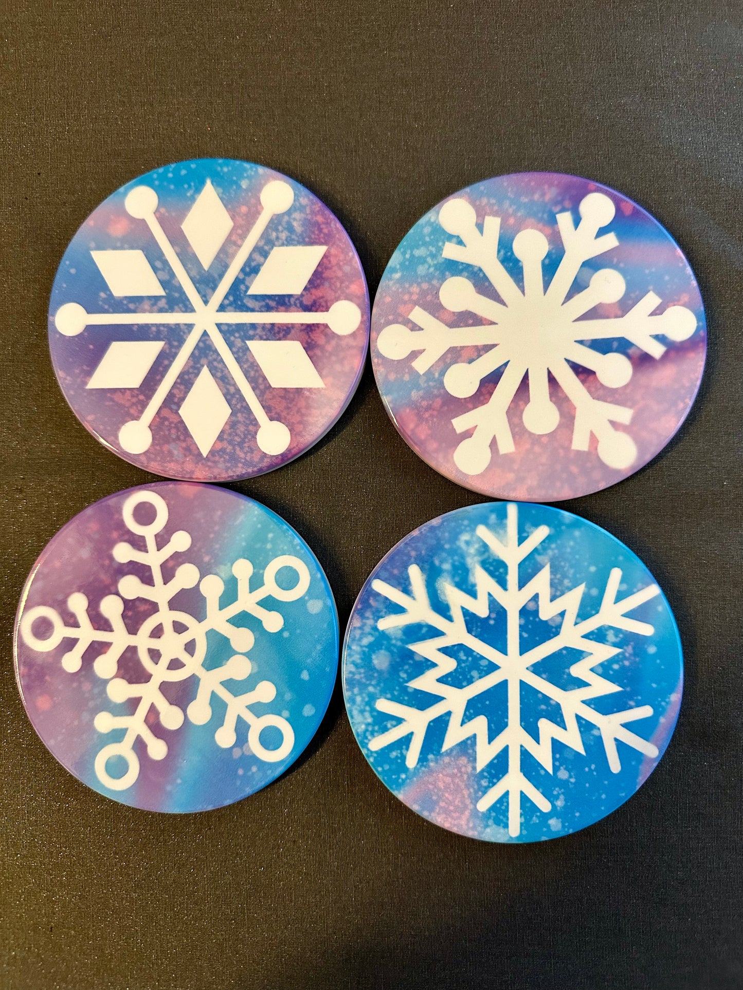 Snowflake Coasters - Round