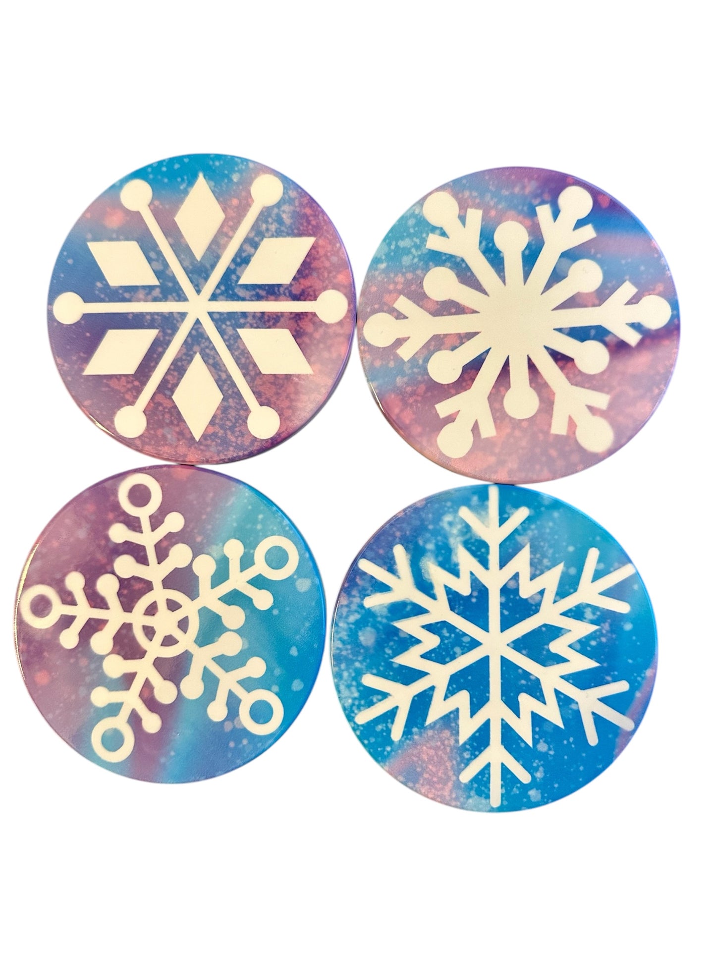 Snowflake Coasters - Round