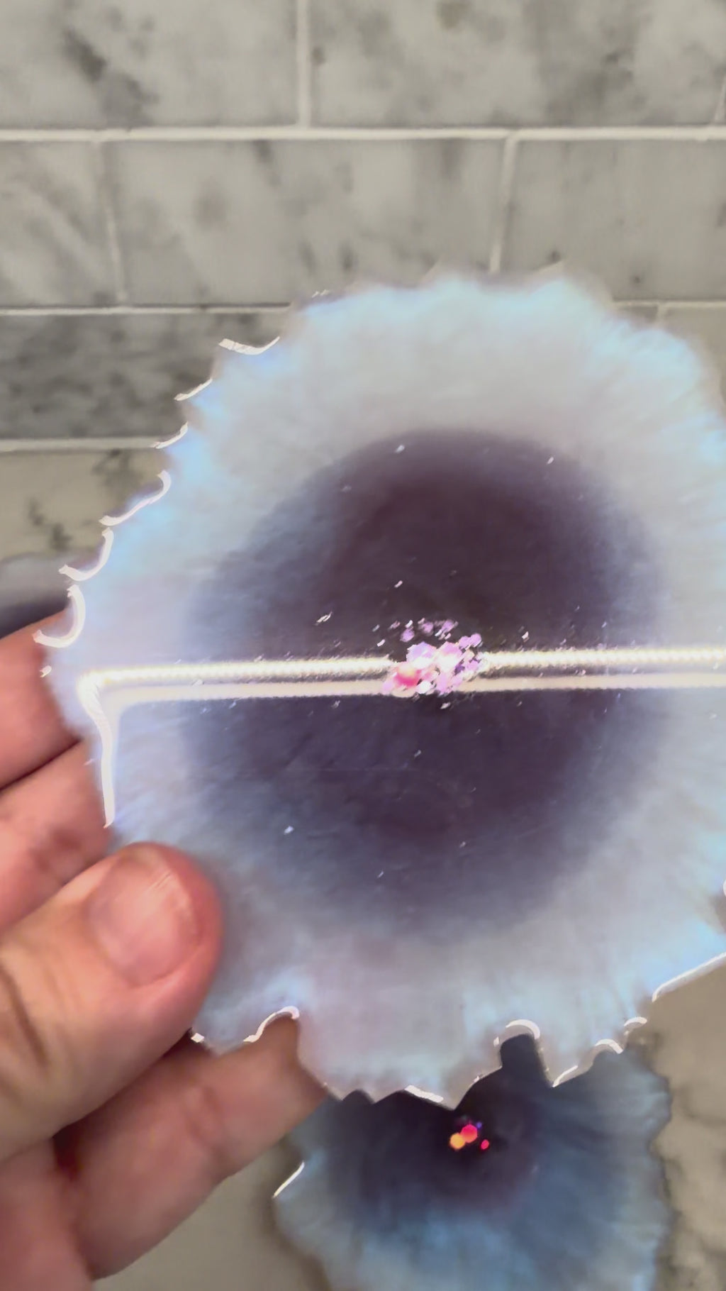 Amethyst Geode Tray & 4 Coasters