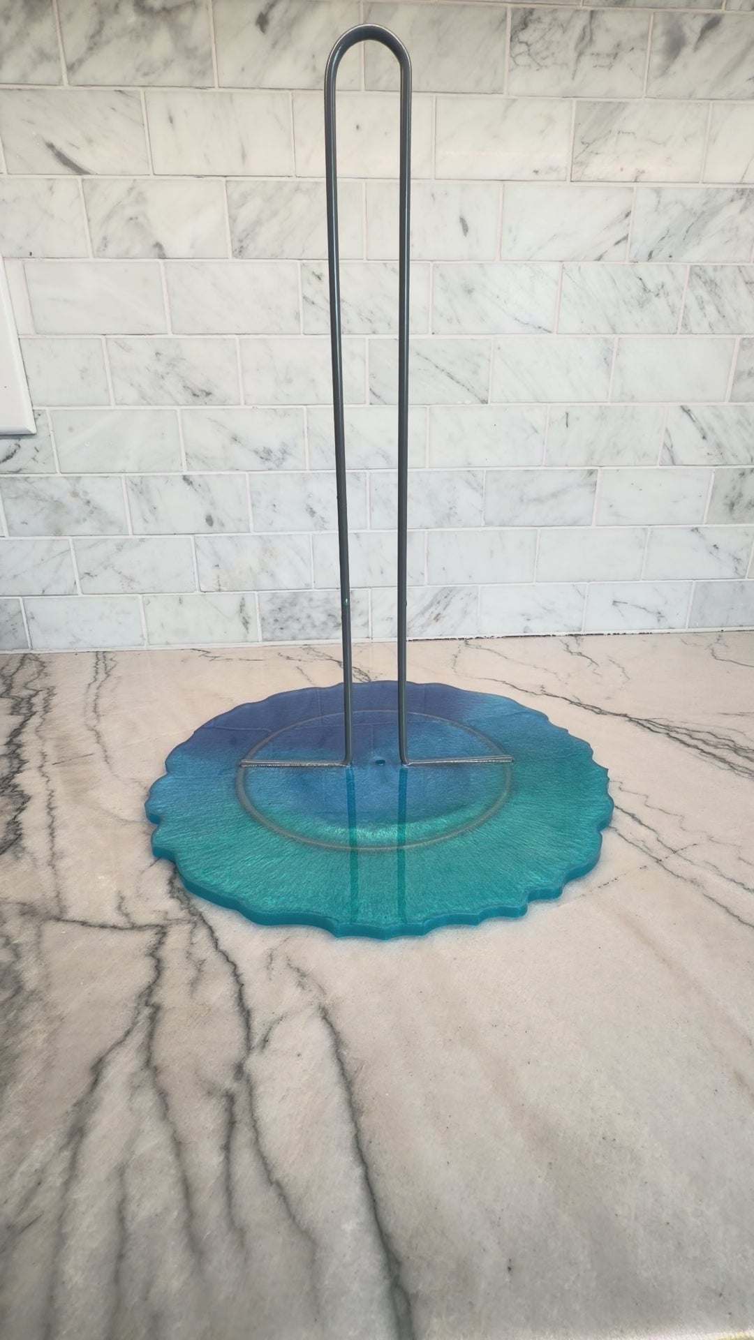 Ocean Blues Resin Paper Towel Holder